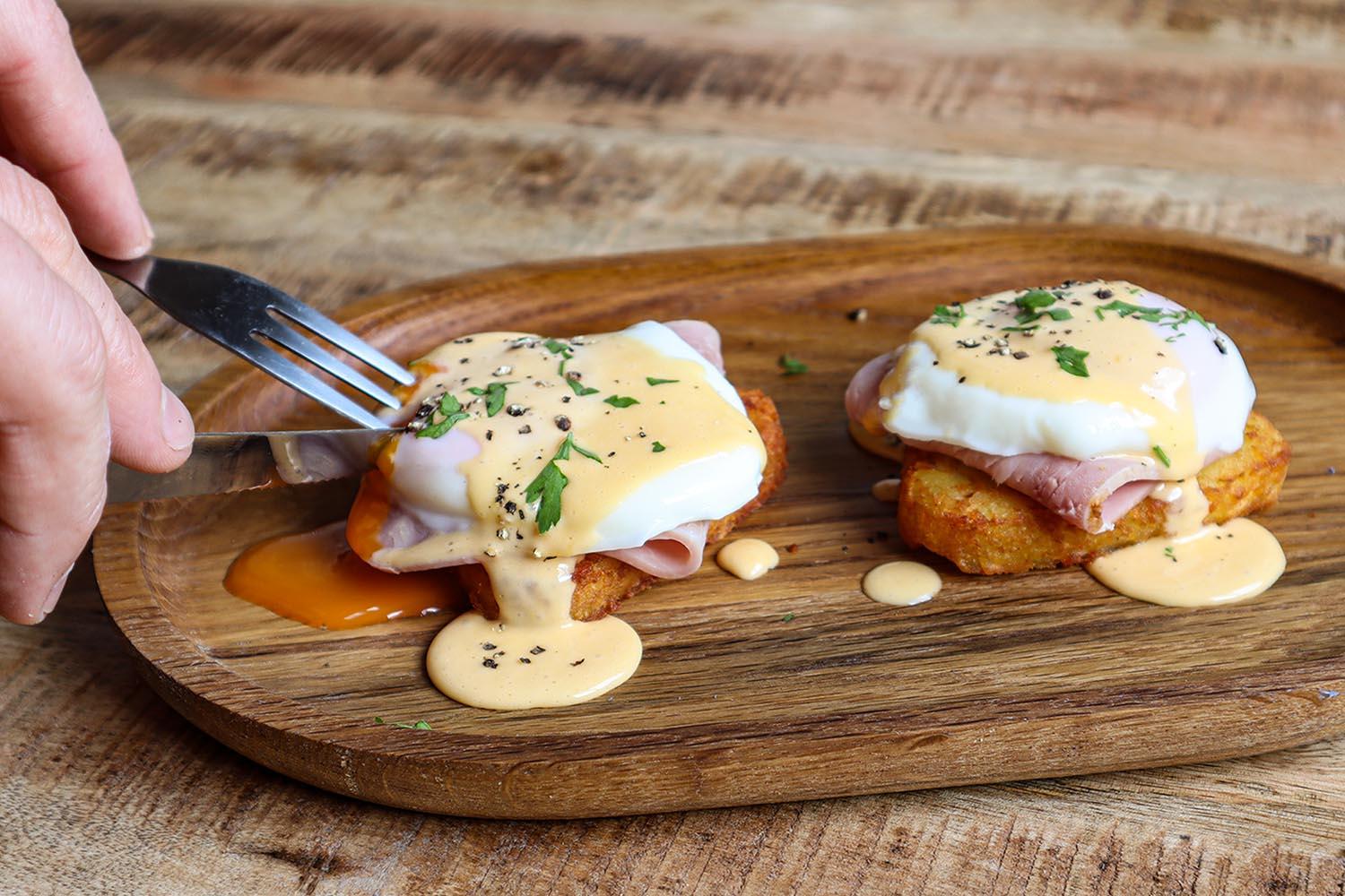 Hash Brown Eggs Benedict